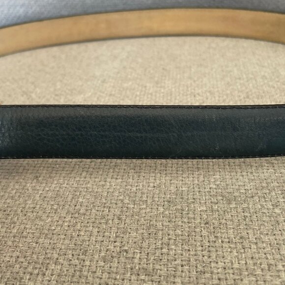 PIERRE CARDIN Blue Leather Belt Logo 32 / 80, Medium, 1 Inch Width - Picture 10 of 16